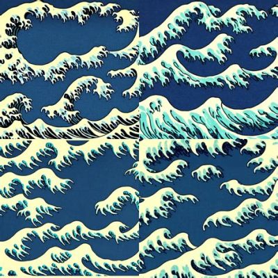  The Great Wave off Kanagawa, 짜릿한 파도와 어두운 하늘의 대비!