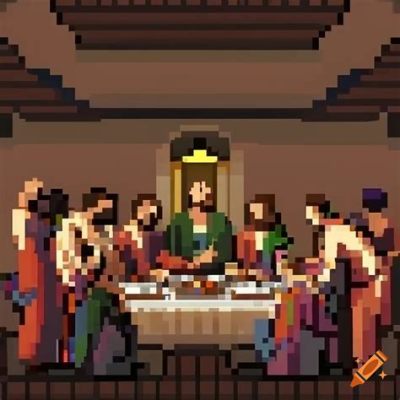 The Last Supper - 컬러풀한 픽셀과 아크릴을 이용한 서사적 표현주의!